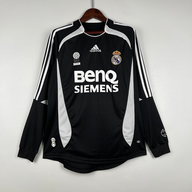 Real Madrid Away Long Sleeve 2006/2007 retro soccer jersey - Vintage Pitch