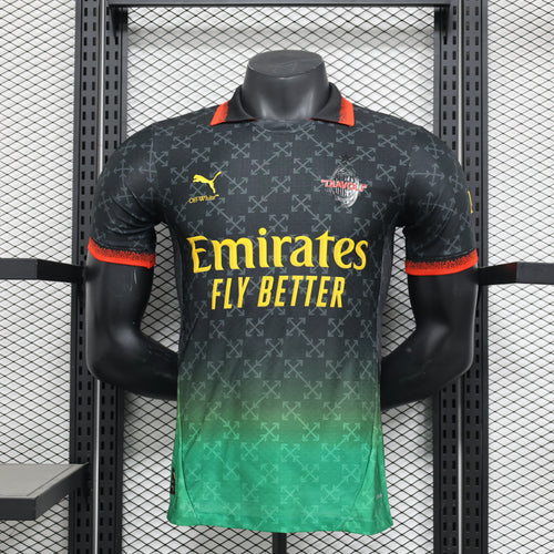 AC Milan x Off-White Player’s Version 2024/2025 soccer jersey - Vintage Pitch