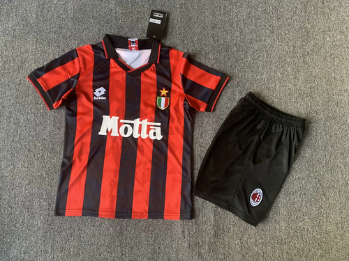 AC Milan Home 1993/1994 kids retro soccer jersey - Vintage Pitch