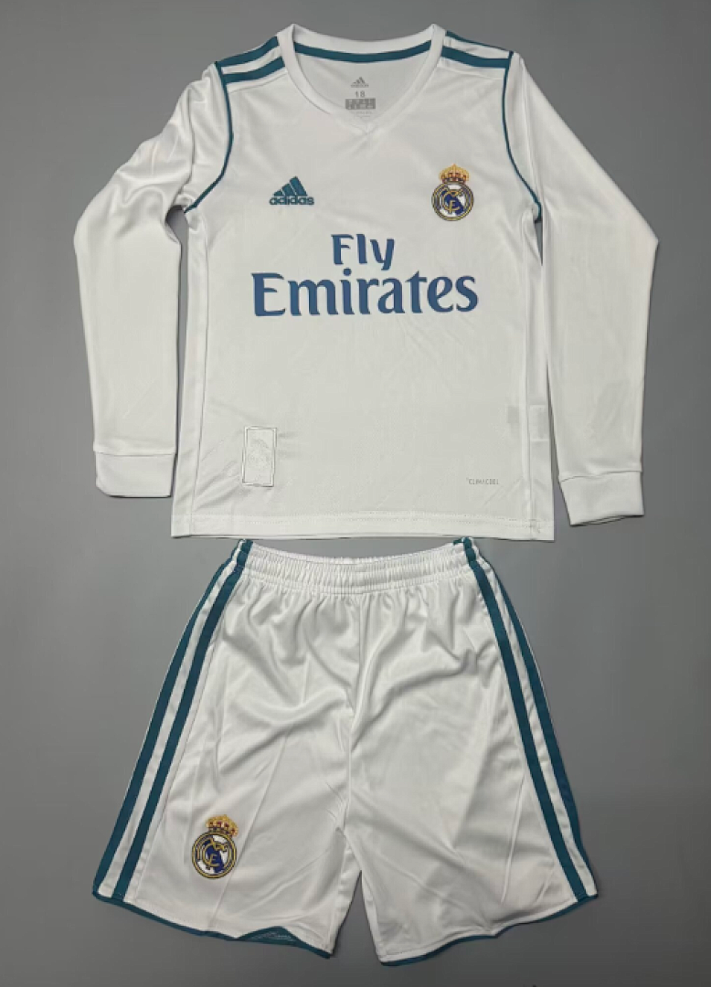 Real Madrid Home Long Sleeve 2017/2018 - Kids