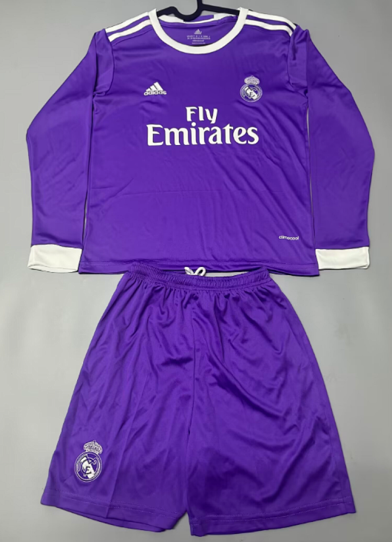 Real Madrid Away Long Sleeve 2016/2017 - Kids