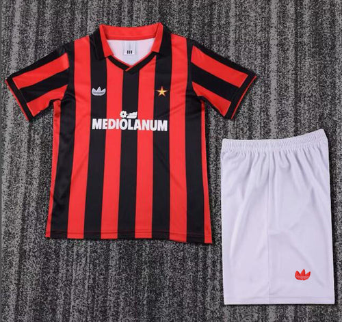 AC Milan Home 1990/1991 kids retro soccer jersey - Vintage Pitch